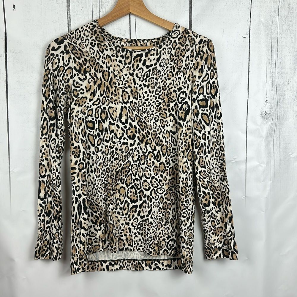 Chico’s Leopard Print Top Size S NWOT